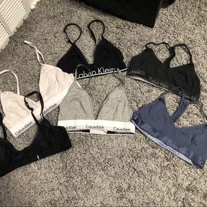 ‼️‼️‼️6 Calvin Klein bralettes/sports bras